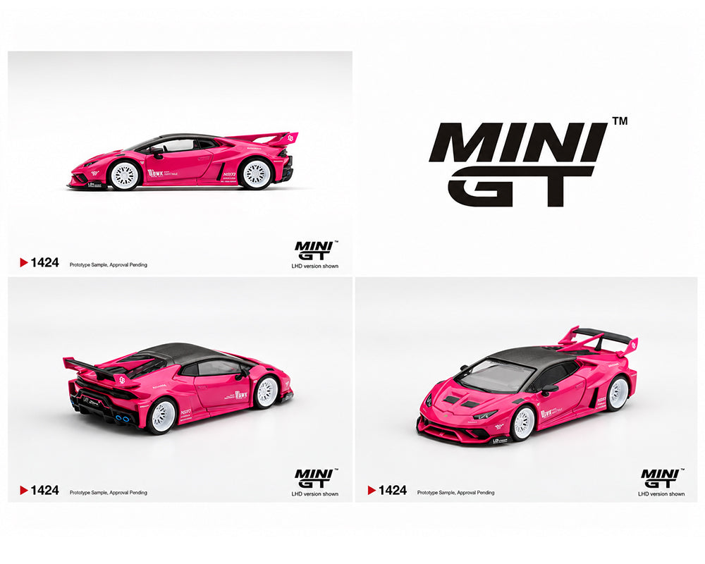 (Preorder) Mini GT 1:64 LB★WORKS Lamborghini Huracán GT Ruby Purple – Limited Edition 1424 ETA April 2027