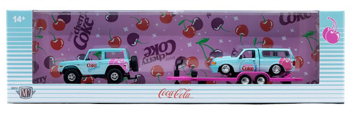 M2 Machines Auto-Haulers Coca-Cola 1:64 – '76 Bronco & '95 Ranger XLT