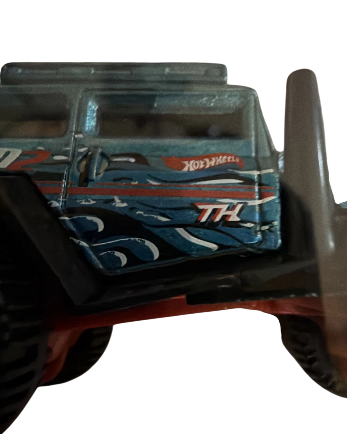 More Than Diecast 2016 Hot Wheels Bad Mudder 2 Super Treasure Hunt off-road truck with blue flame graphics