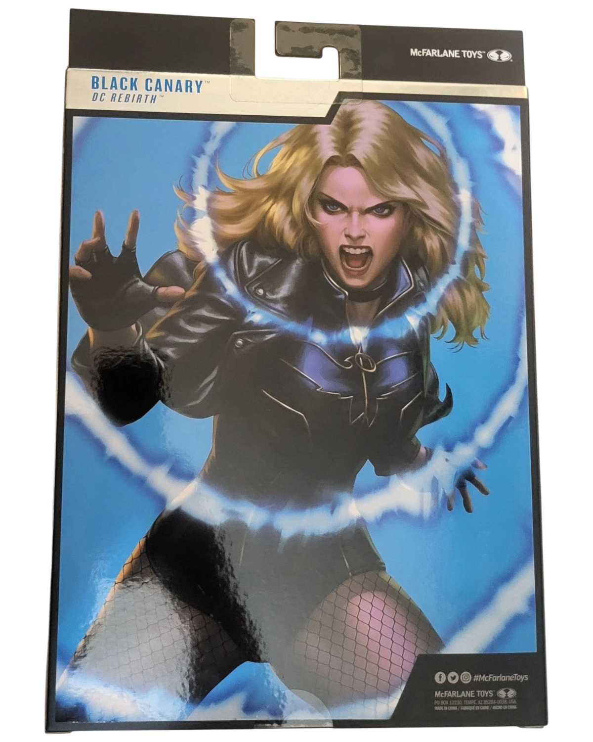 More Than Diecast McFarlane Toys DC Multiverse Black Canary action figure packaging featuring comic art illustration