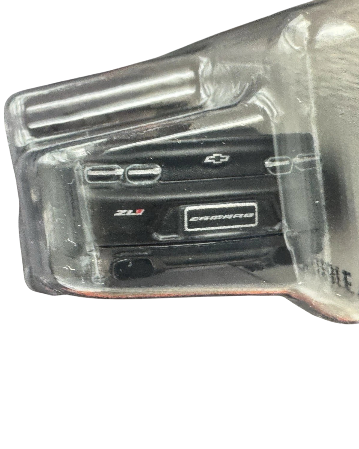 More Than Diecast 1:64 scale 2024 Chevrolet Camaro ZL1 Convertible die-cast car rear view in blister packaging