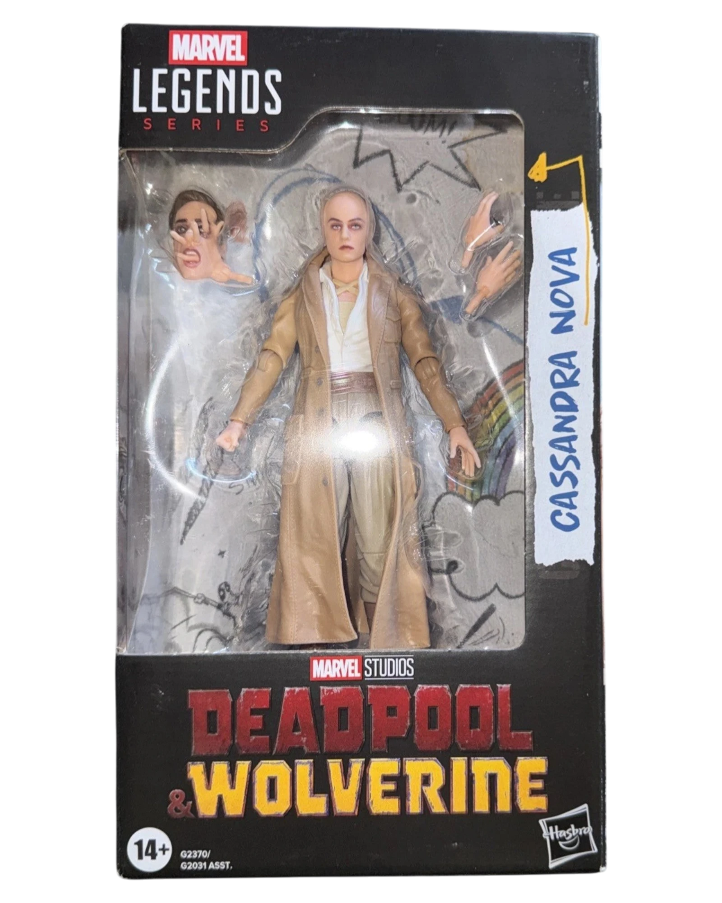 More Than Diecast Hasbro Marvel Legends Cassandra Nova action figure from Deadpool & Wolverine with extra hands