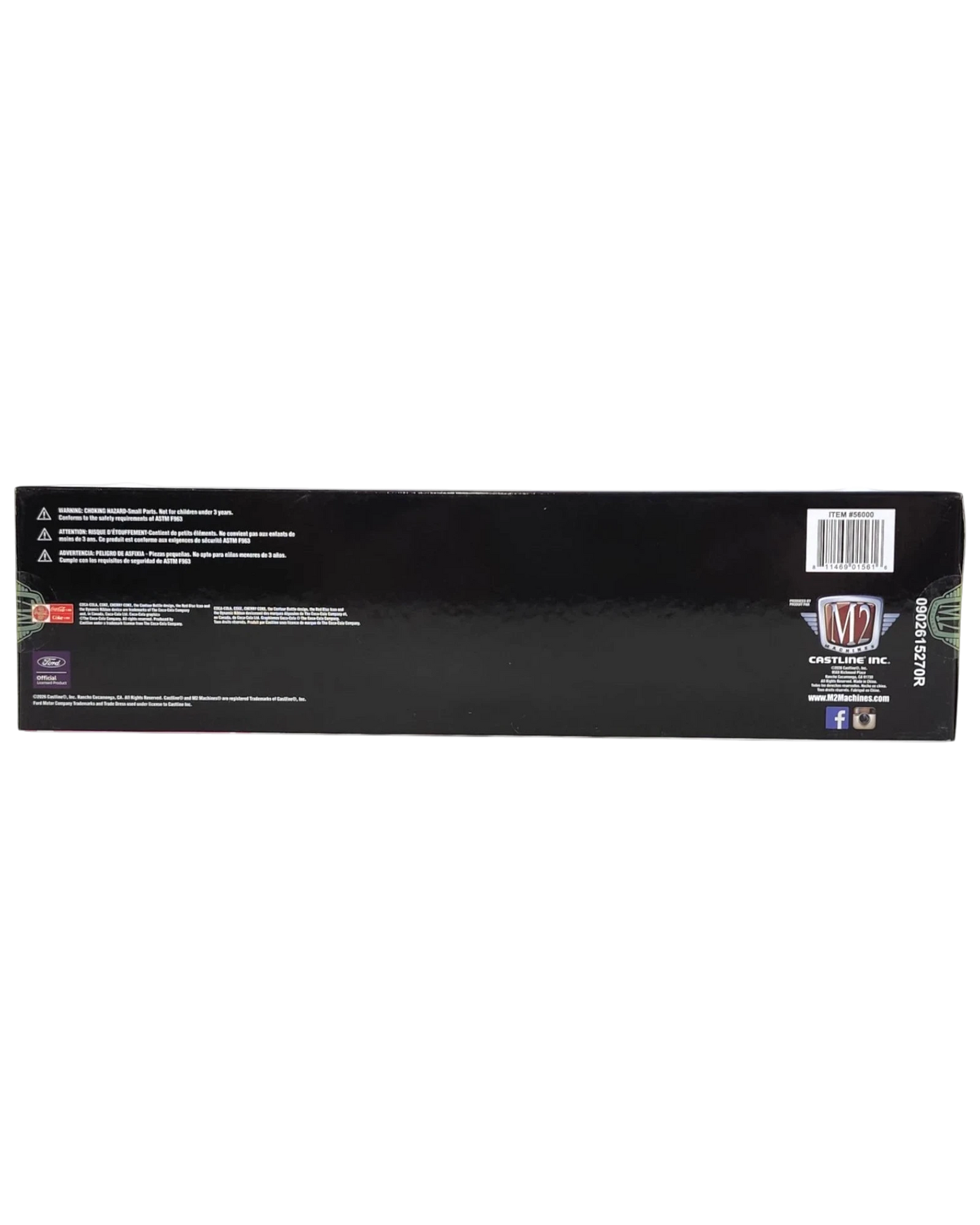 More Than Diecast M2 Machines Cherry Coke Hauler set packaging back view with branding and safety information