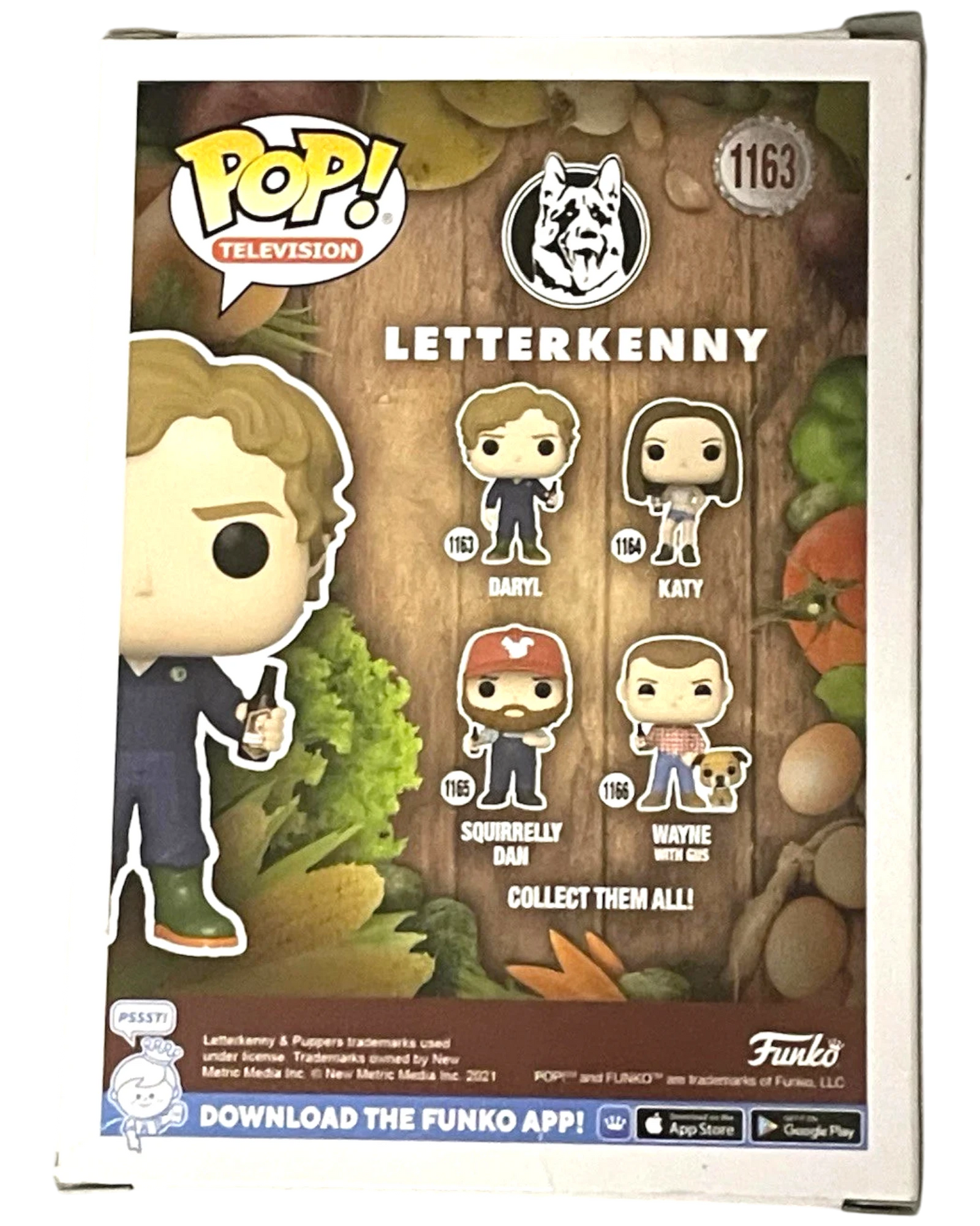 More Than Diecast Funko Pop! Television Daryl #1163 vinyl figure from Letterkenny, holding a beer bottle.