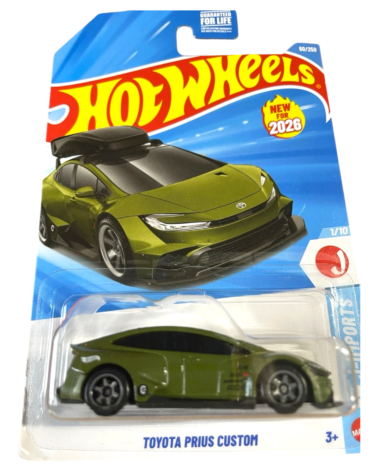 More Than Diecast Hot Wheels 2026 Toyota Prius Custom in green, 1:64 scale die-cast car from HW J-Imports series.