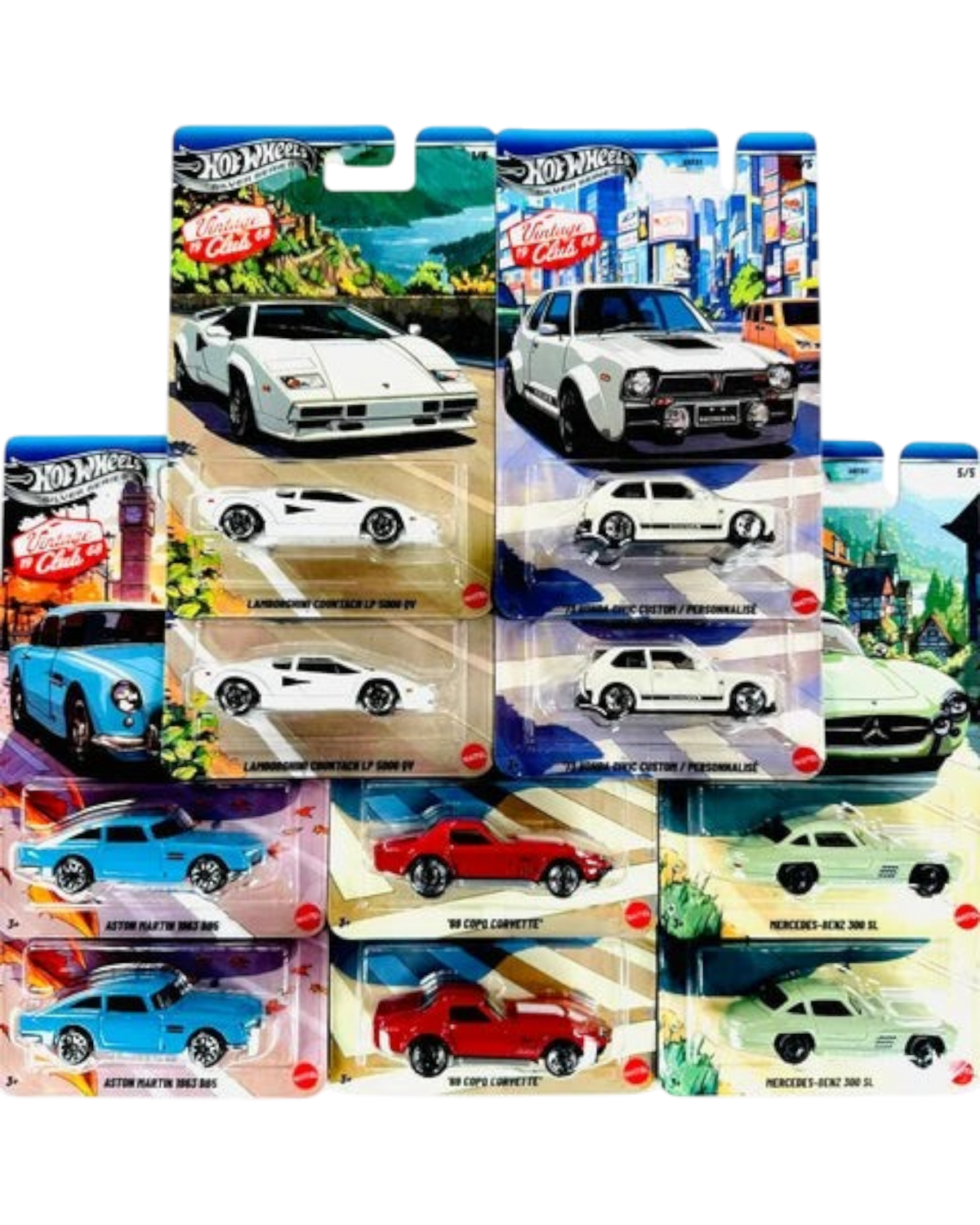 More Than Diecast Hot Wheels 2026 Silver Series case featuring 10 assorted vintage racing and national icon model cars.