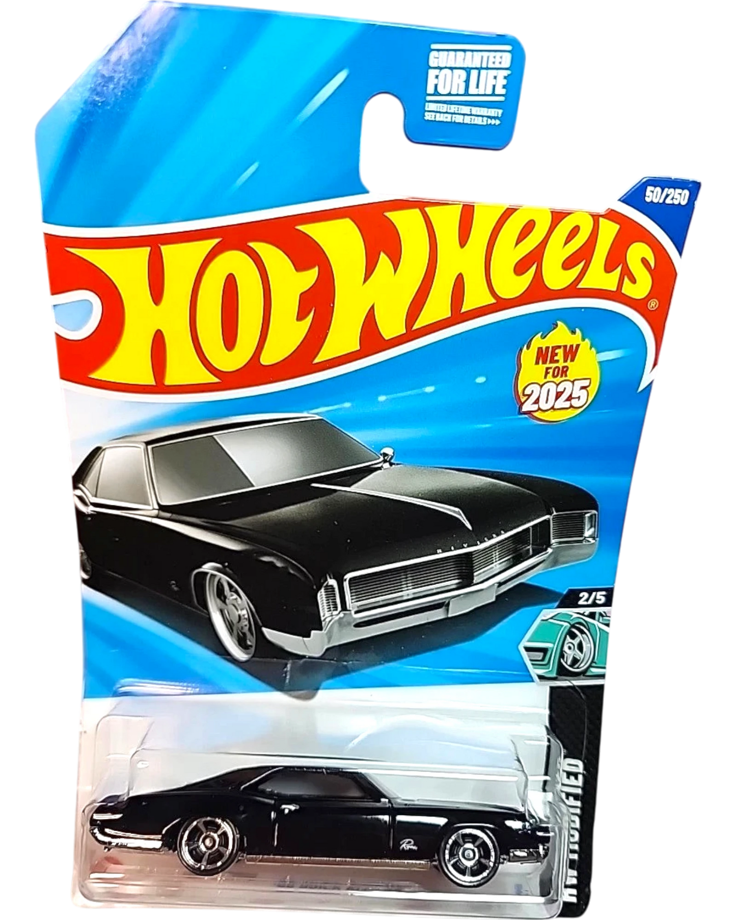 More Than Diecast Hot Wheels HW Modified '66 Buick Riviera diecast car in black with chrome accents.