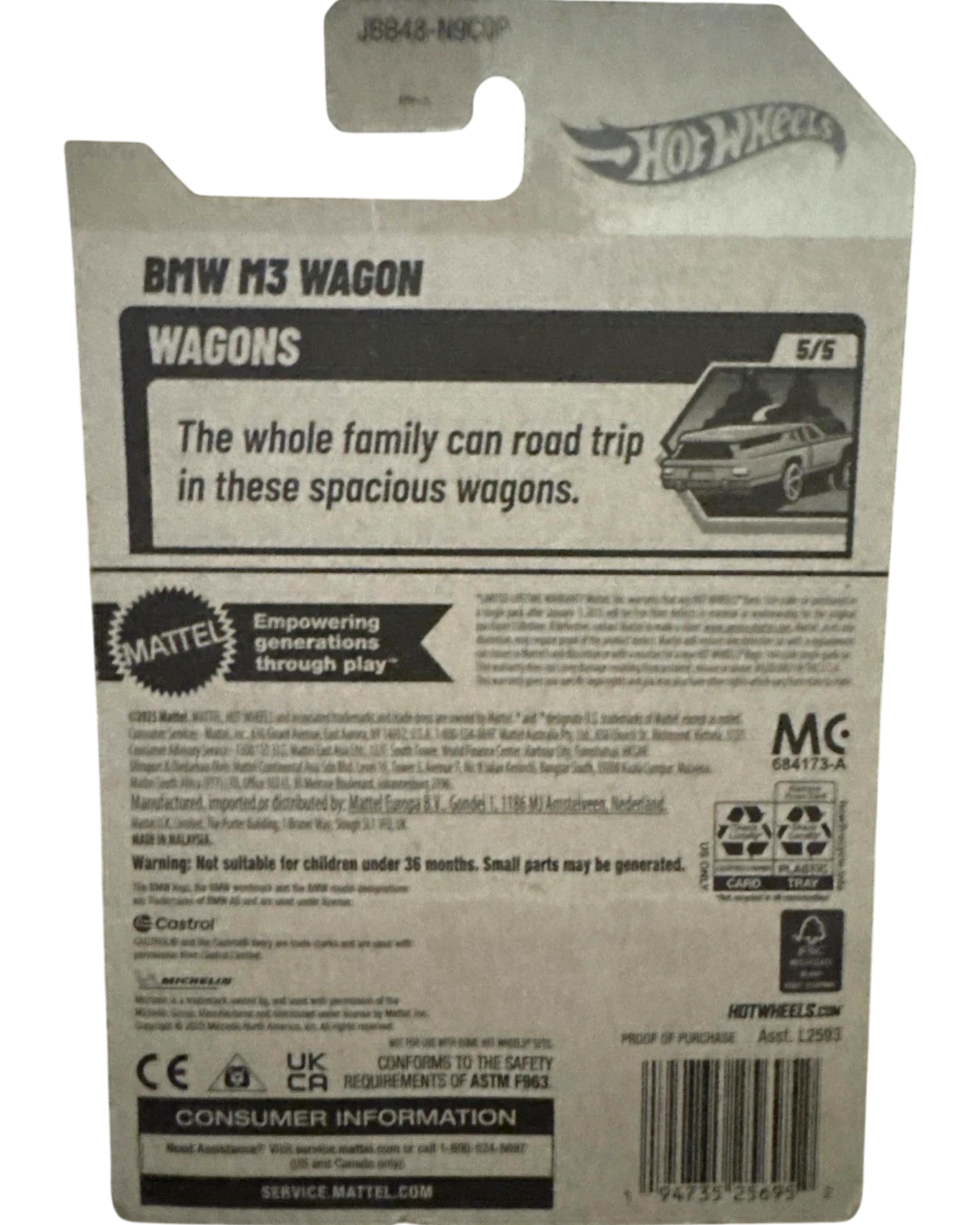 More Than Diecast Hot Wheels 2025 BMW M3 Wagon 5/5 diecast car packaging.