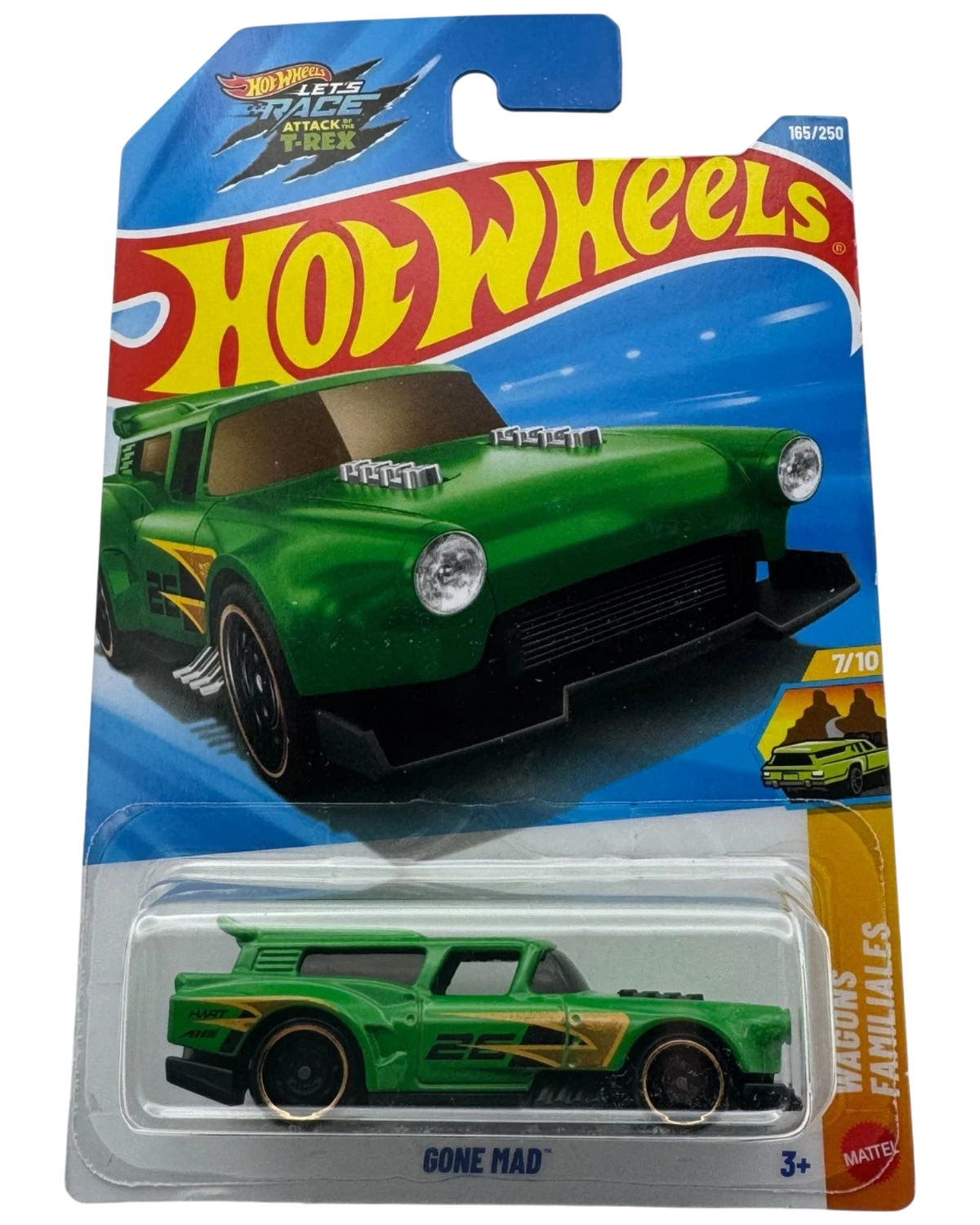 More Than Diecast Hot Wheels Gone Mad green wagon die-cast car in original blister packaging