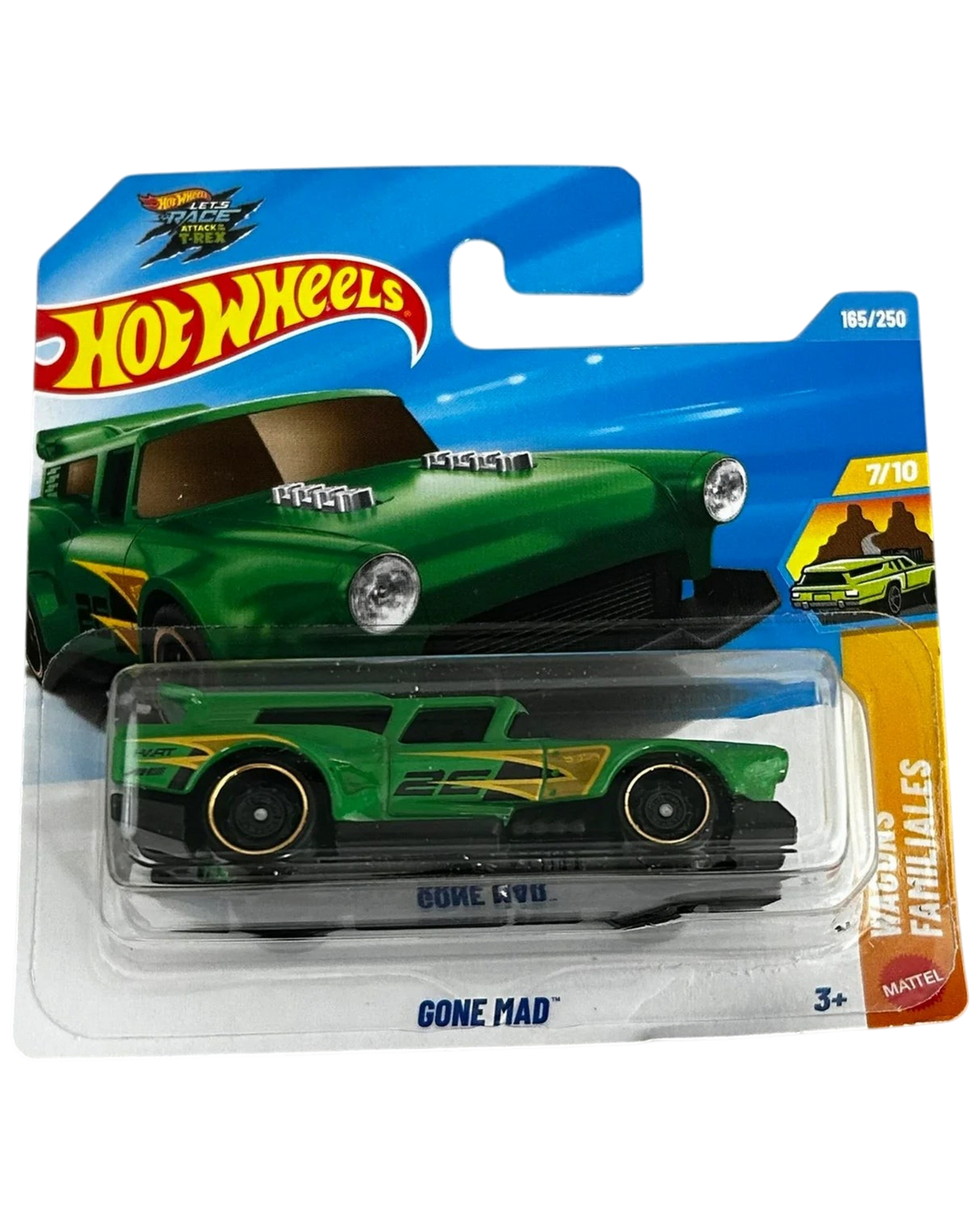 More Than Diecast Hot Wheels Gone Mad 1:64 scale green die-cast wagon toy car in original blister packaging