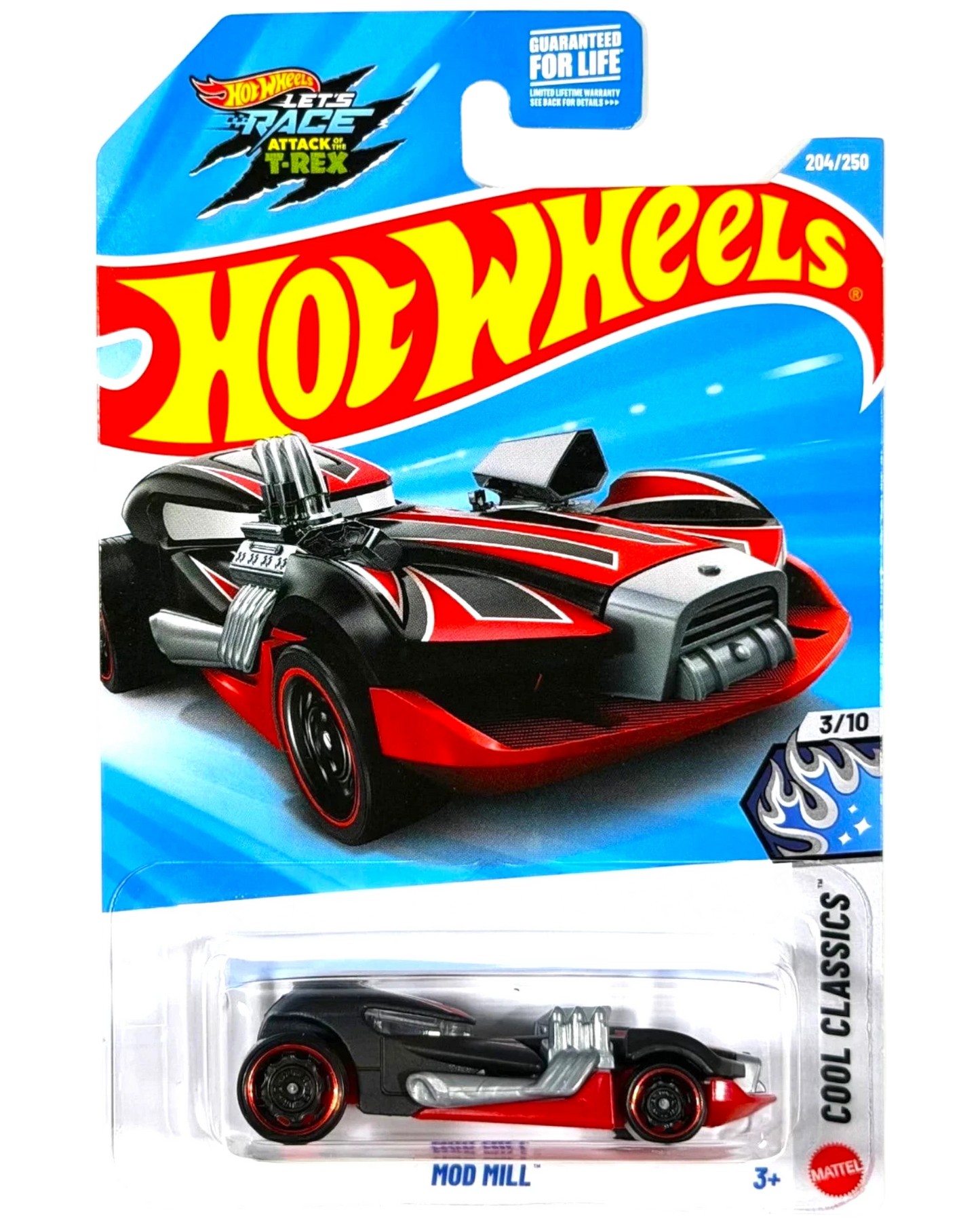 More Than Diecast Hot Wheels Mod Mill 1:64 scale die-cast car in black and red with HW Cool series packaging