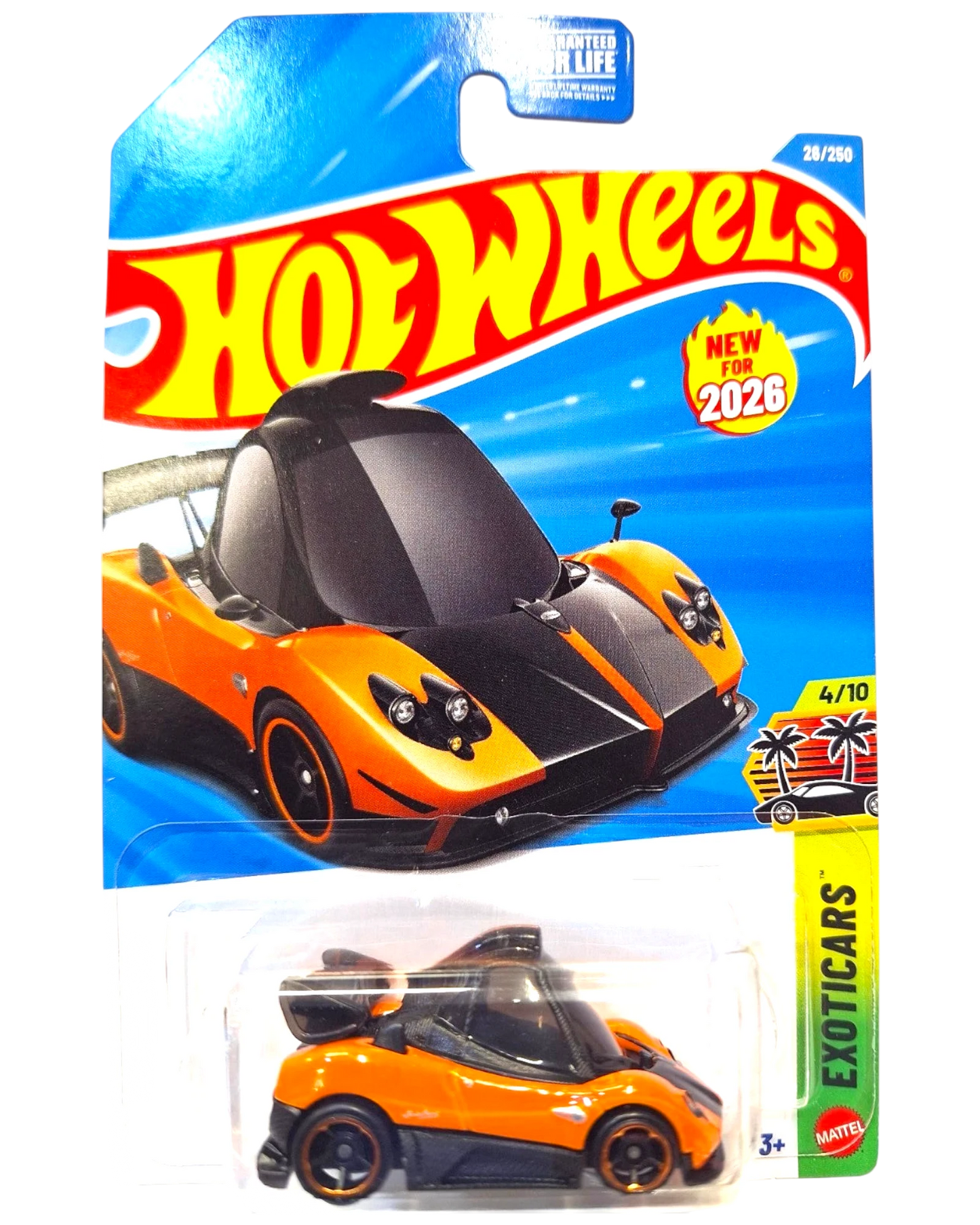 More Than Diecast Hot Wheels Orange Pagani Zonda Cinque diecast car, new for 2026