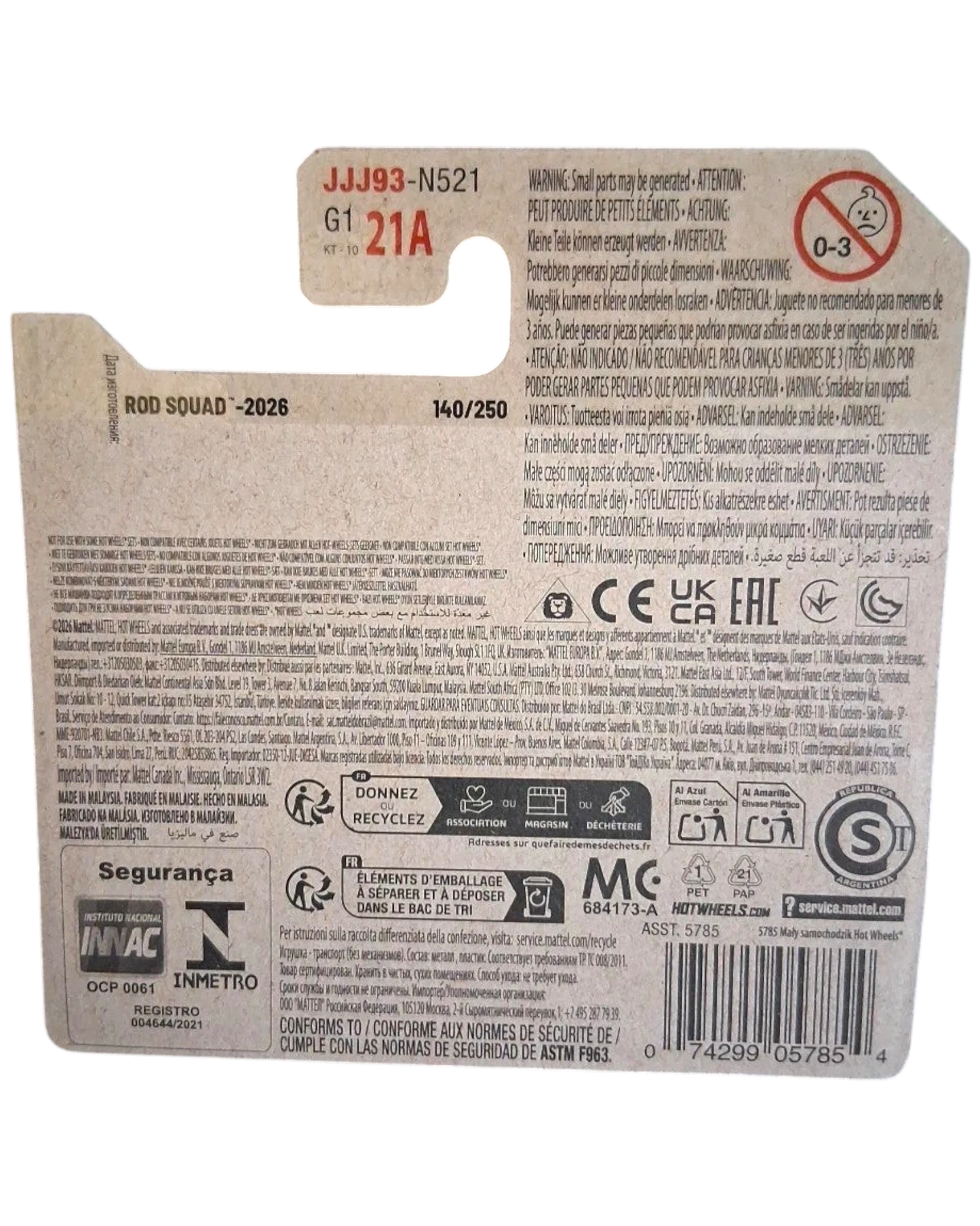 More Than Diecast 2026 Hot Wheels Short Card Mid Mill Rod Squad toy car packaging.