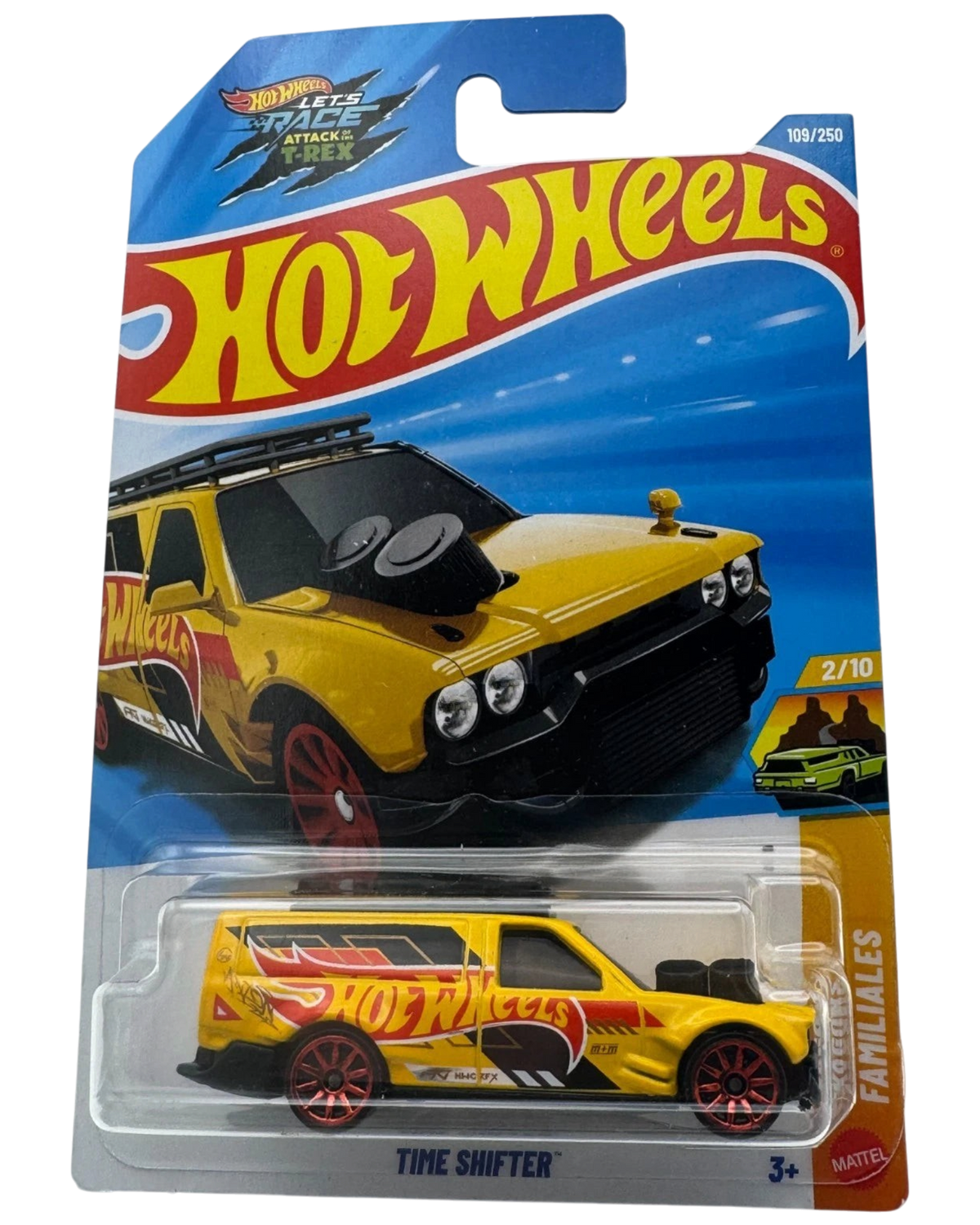 More Than Diecast Hot Wheels Time Shifter yellow wagon die-cast car in original blister packaging