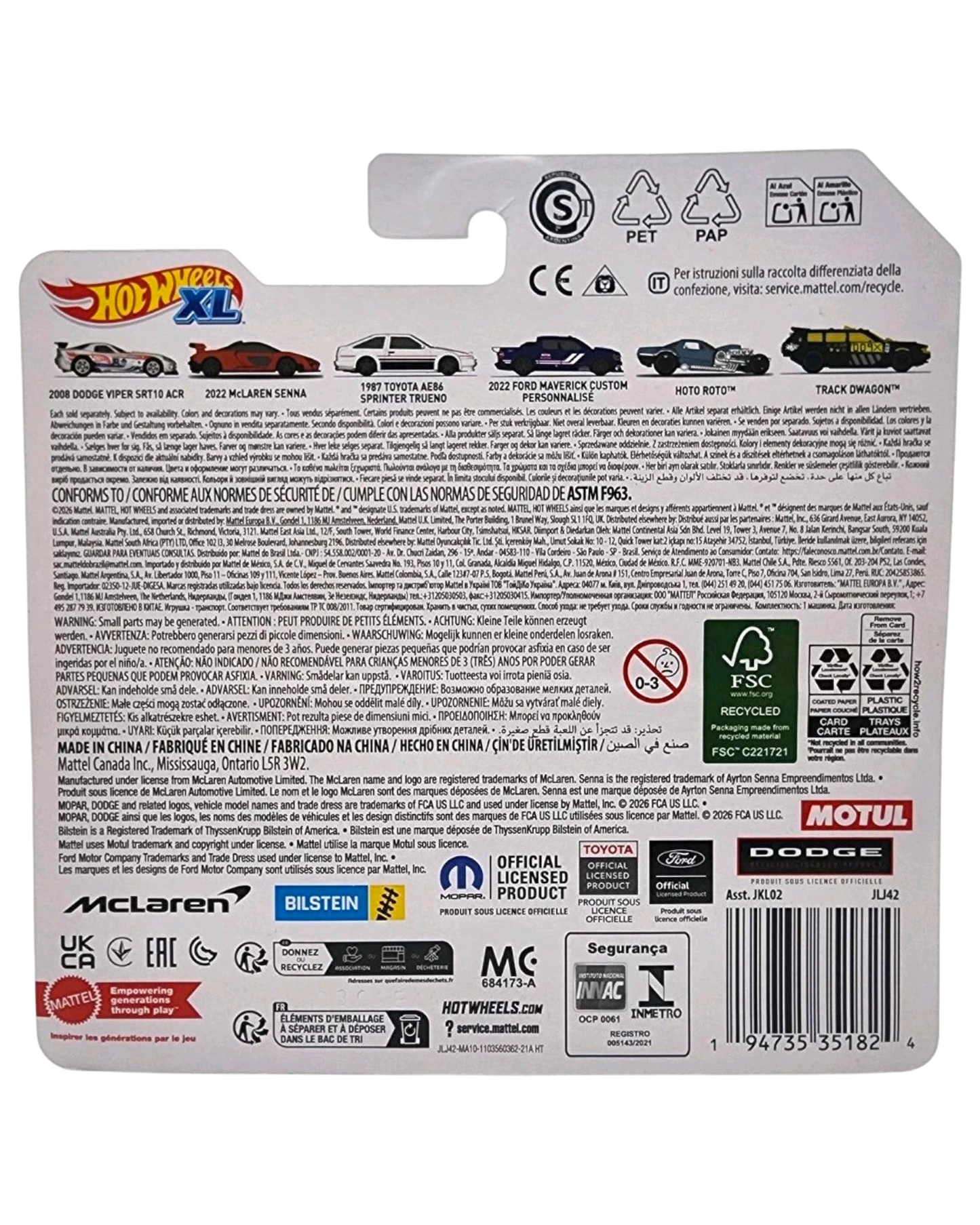 More Than Diecast Hot Wheels XL Toyota AE86 Sprinter Trueno 1:43 scale die-cast model car with white body and black accents.