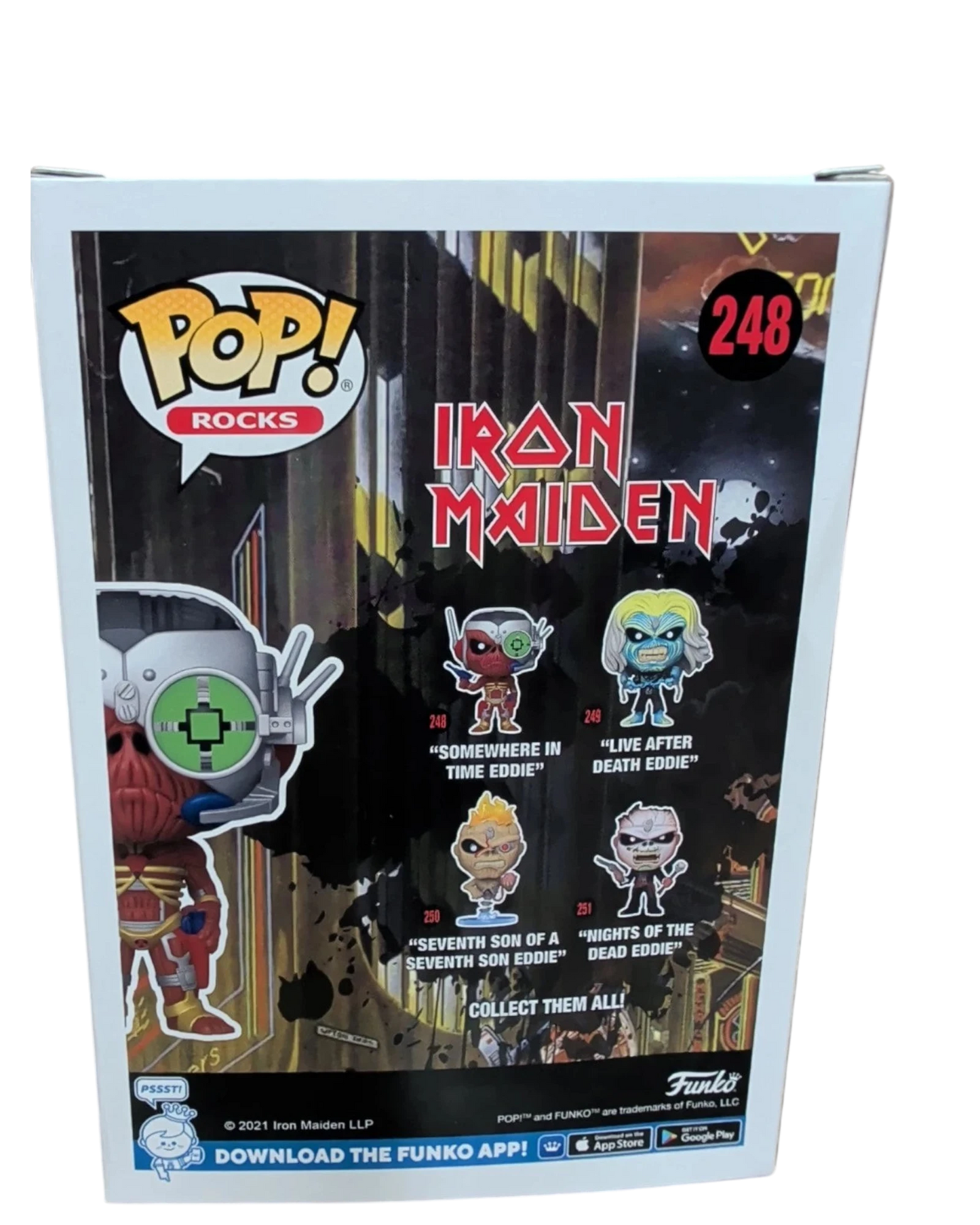 More Than Diecast Funko Pop! Rocks Iron Maiden Somewhere In Time Eddie #248 vinyl figure. Features detailed artwork and other Eddie figures.