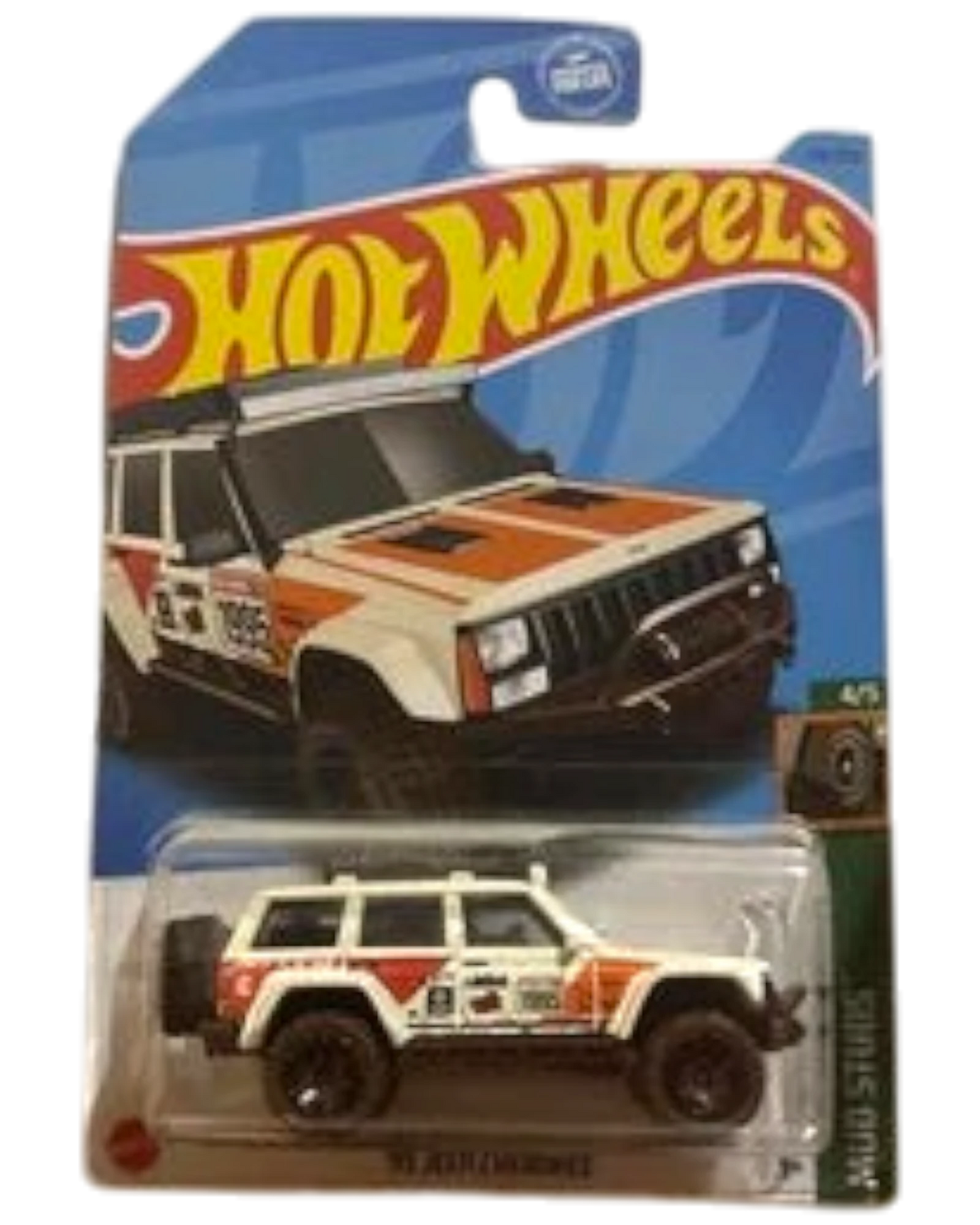 More Than Diecast Hot Wheels 1995 Jeep Cherokee Treasure Hunt die-cast car in original Mud Stud packaging
