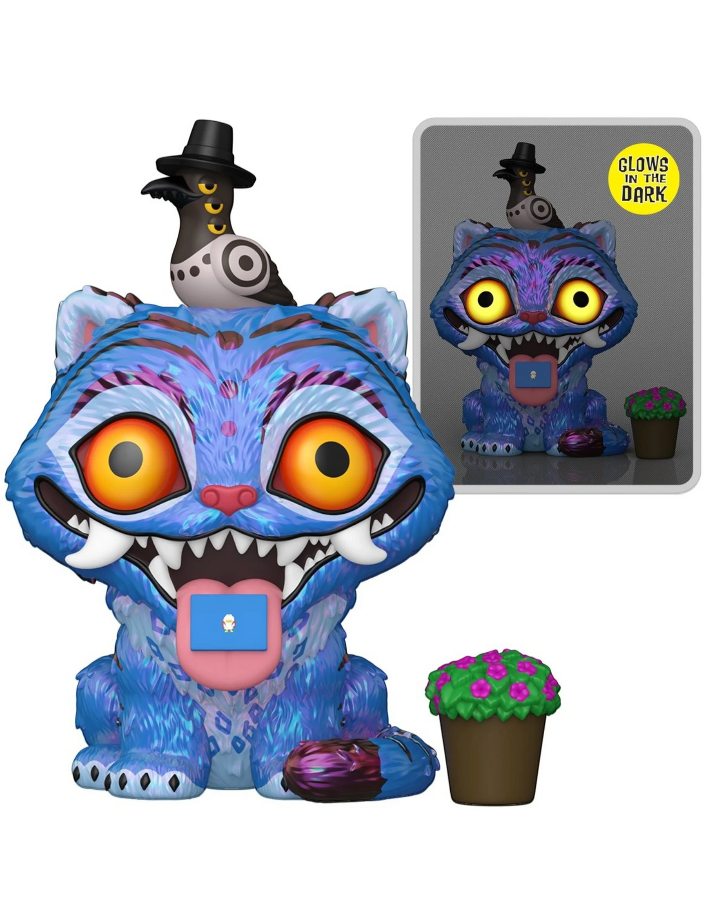 More Than Diecast KPop Demon Hunters Derpy with Sussie glow-in-the-dark Funko Pop vinyl figure with flower pot.