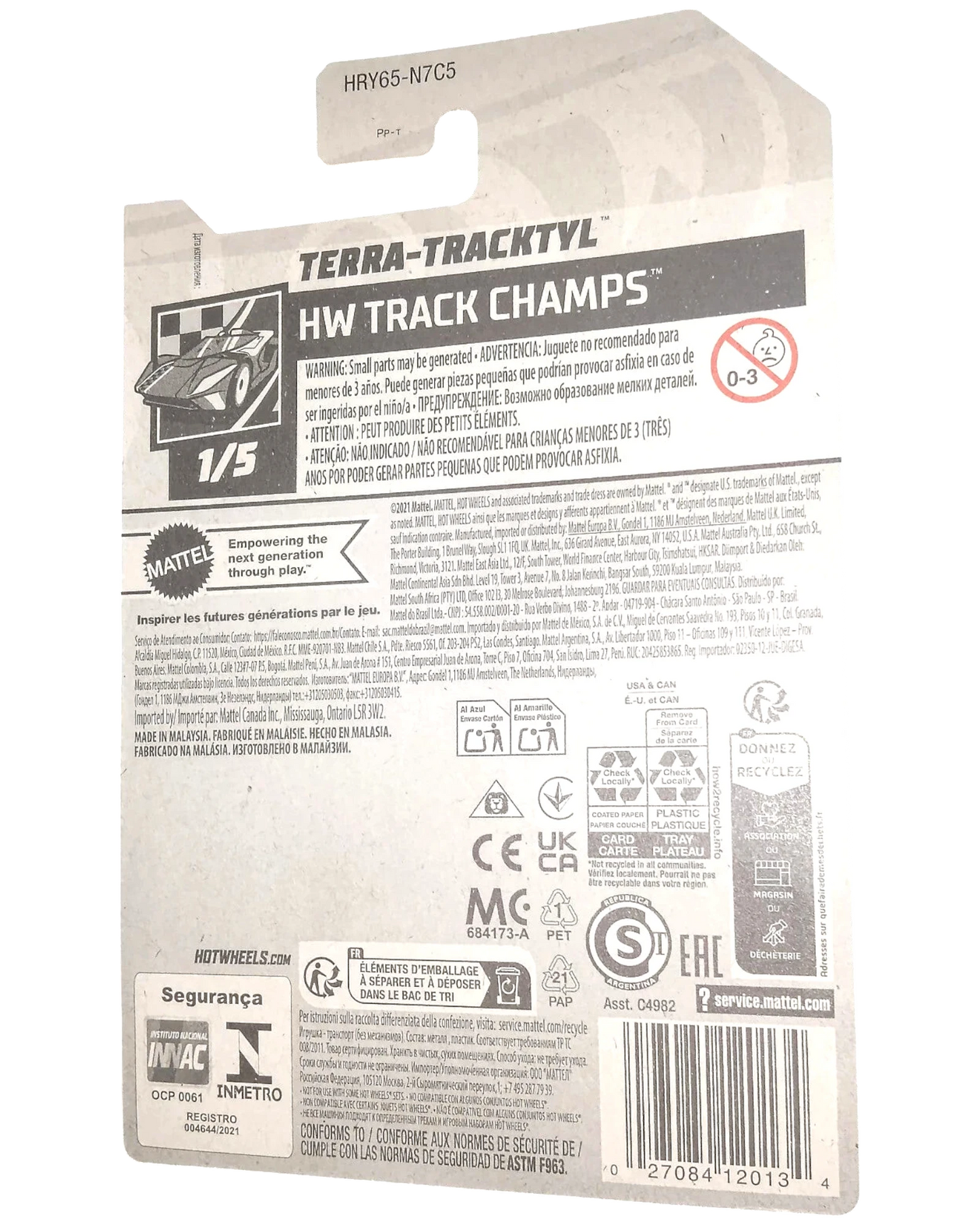 Hot Wheels Terra-Tracktyl Black 1:64 Die-Cast HW Track Champs 1/5 #131/250
