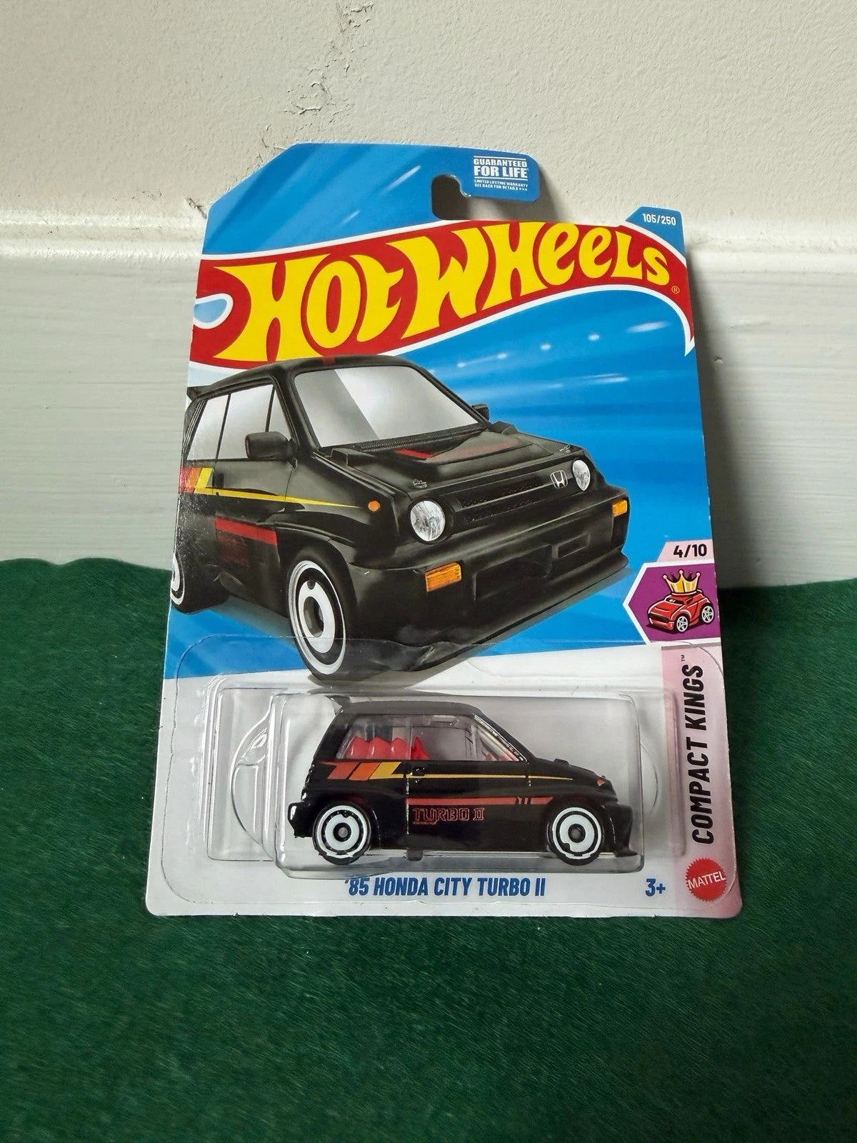 Hot Wheels '85 Honda City Turbo II 1:64 Die-Cast Compact Kings Short Card #105