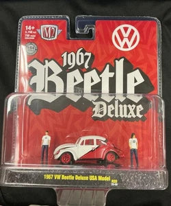 M2 Machines 1967 VW Beetle Deluxe USA Model R20 Diorama Chase 1:64 Die-Cast