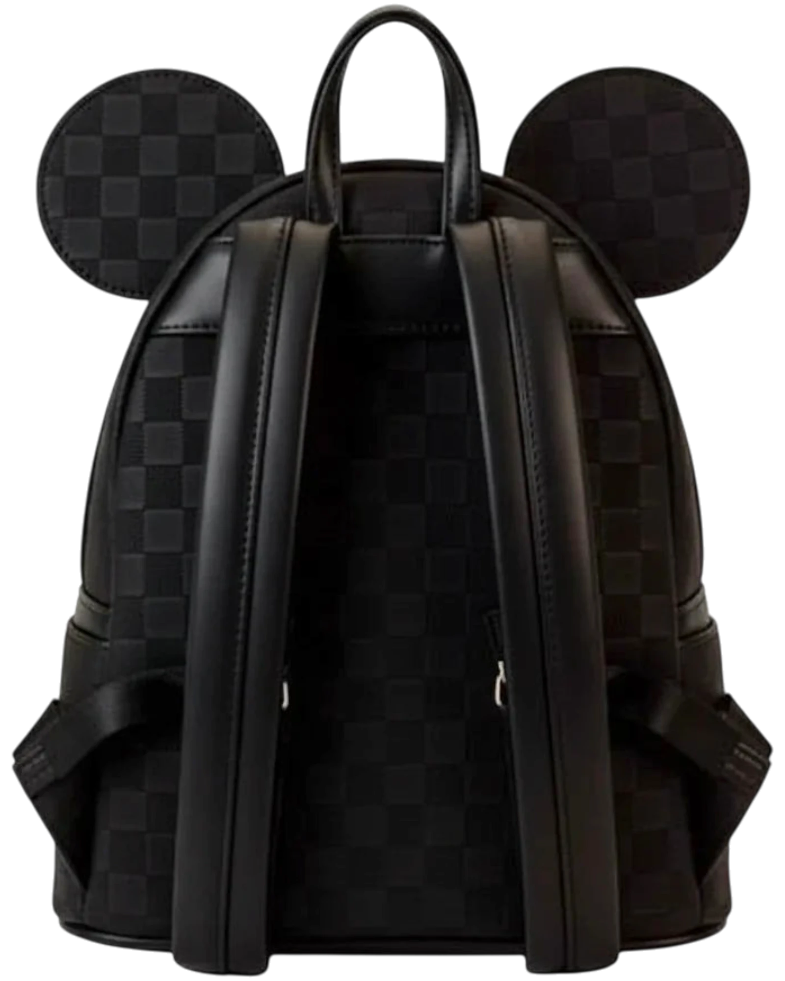 Black backpack with Mickey Mouse ears on a white background