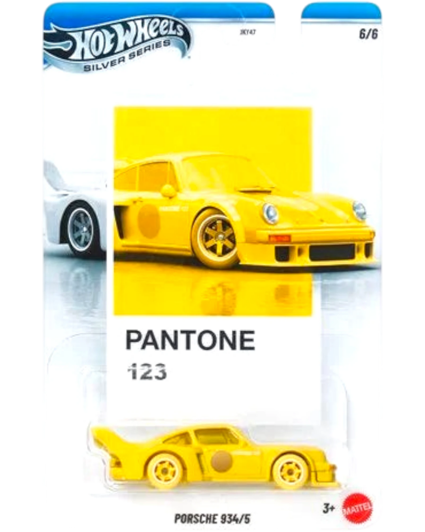Hot Wheels Porsche 934/5 toy car in Pantone 123 packaging