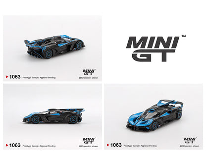 Mini GT 1:64 Bugatti Bolide Presentation Black & Blue Mijo Exclusives Die-Cast