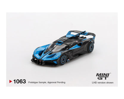 Mini GT 1:64 Bugatti Bolide Presentation Black & Blue Mijo Exclusives Die-Cast