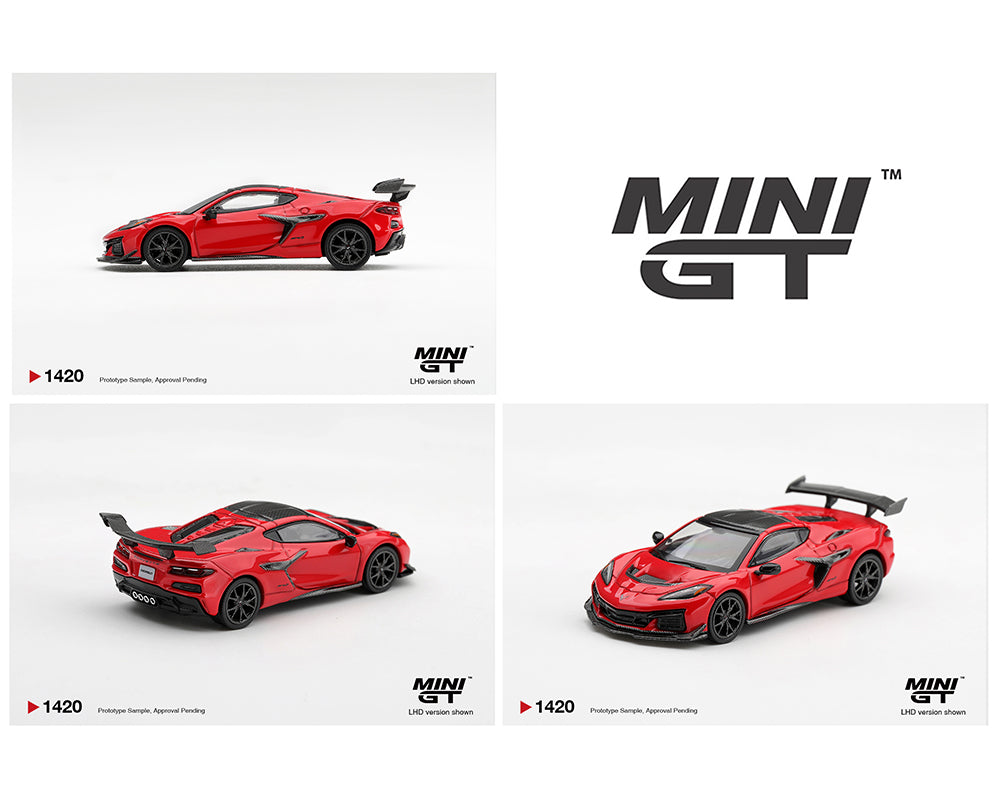(Preorder) Mini GT 1:64 Chevrolet Corvette ZR1 – Torch Red – Limited Edition 1420 ETA May 2027