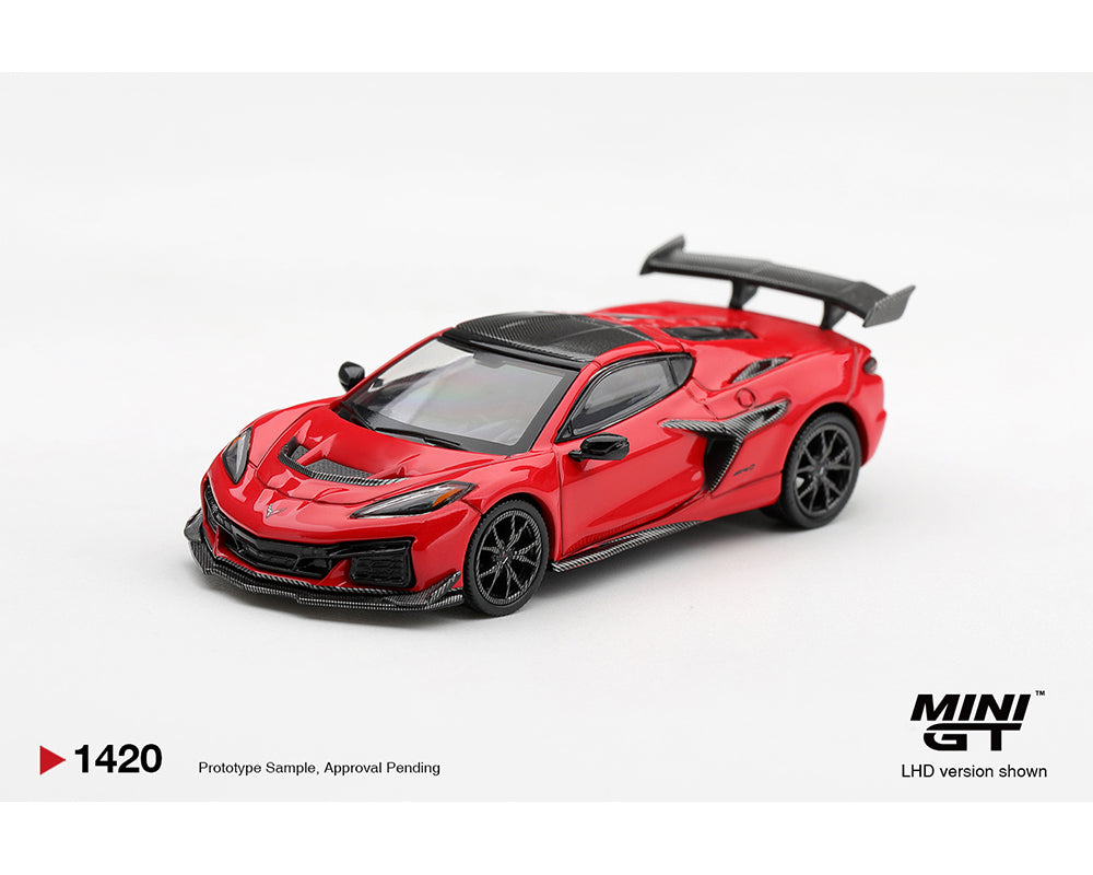 (Preorder) Mini GT 1:64 Chevrolet Corvette ZR1 – Torch Red – Limited Edition 1420 ETA May 2027