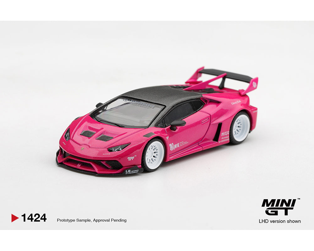 (Preorder) Mini GT 1:64 LB★WORKS Lamborghini Huracán GT Ruby Purple – Limited Edition 1424 ETA April 2027