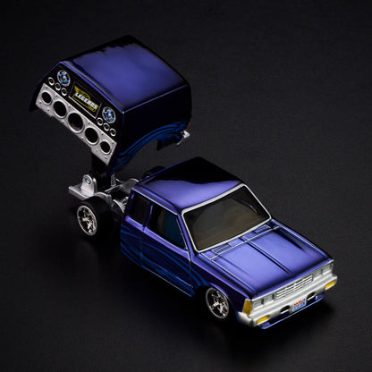 Hot Wheels RLC Exclusive 1986 Nissan 720 King Cab Spectraflame Steel Blue 1:64 Die-Cast JJY64-9893