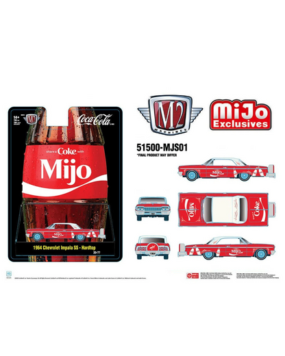 More Than Diecast M2 Machines 1:64 scale 1964 Coca-Cola Chevy Impala SS Lowrider die-cast car.