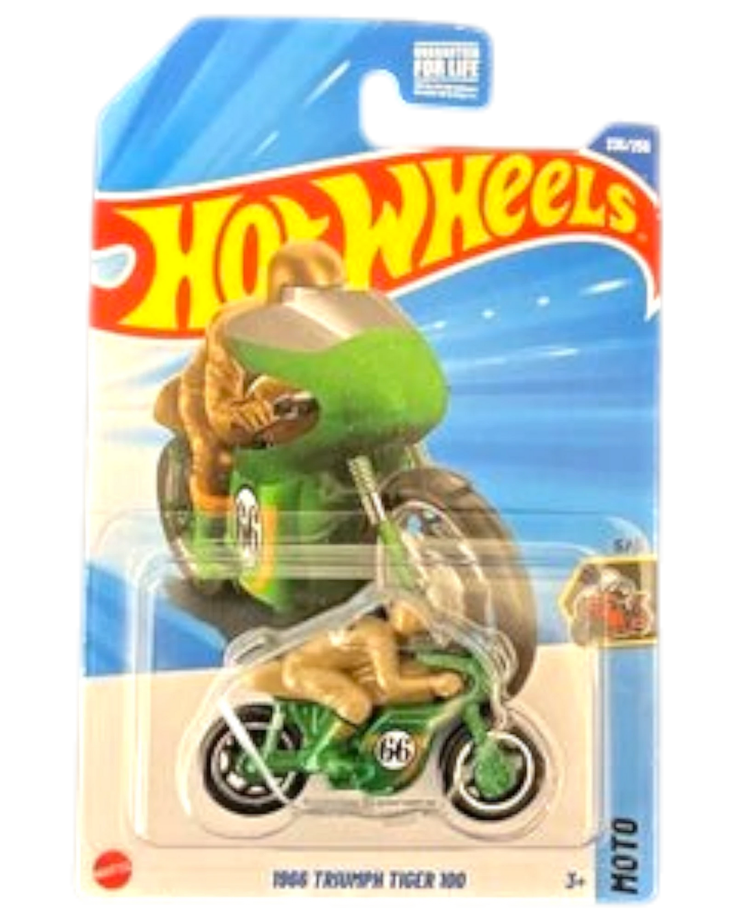 More Than Diecast 1966 Triumph Tiger 100 Hot Wheels Secret Treasure Hunt motorcycle in green Spectraflame finish