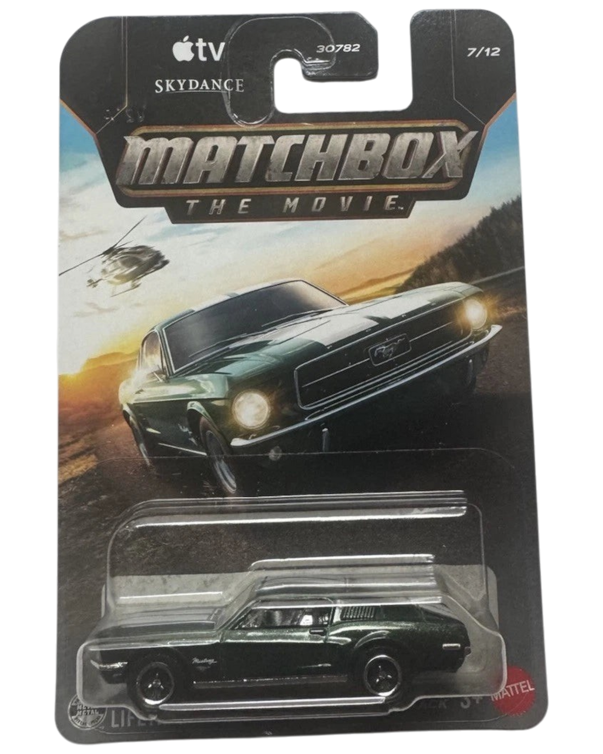 More Than Diecast 1:64 scale 1968 Ford Mustang Fastback die-cast car from the Matchbox The Movie series #7/12.