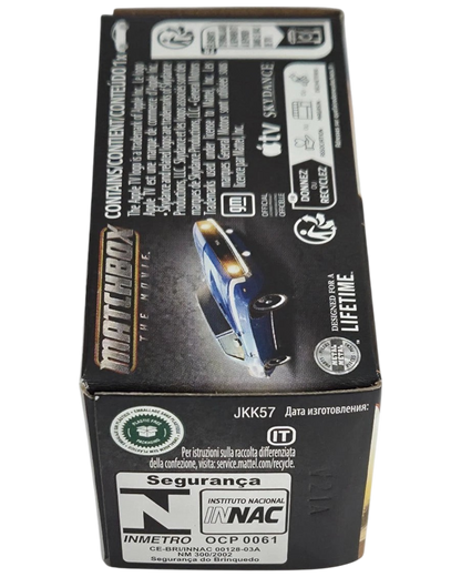 More Than Diecast Matchbox The Movie 1969 Chevrolet Camaro blue die-cast car packaging box side view