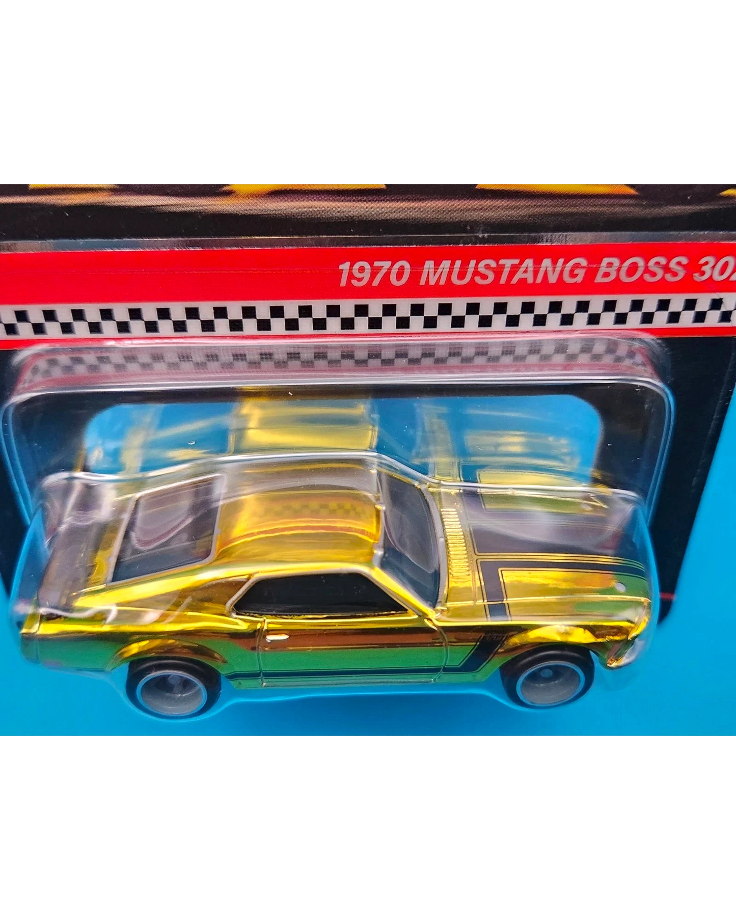 More Than Diecast 2023 Hot Wheels RLC 1970 Mustang Boss 302 in SpectraFlame yellow with premium detailing