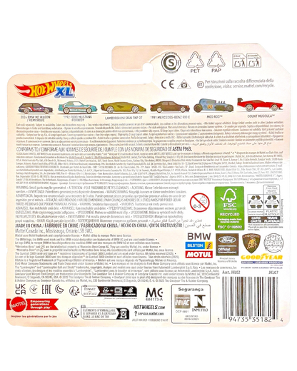 More Than Diecast 1992 Ford Mustang Foxbody SVO Hot Wheels XL Series 1/43 scale diecast car packaging