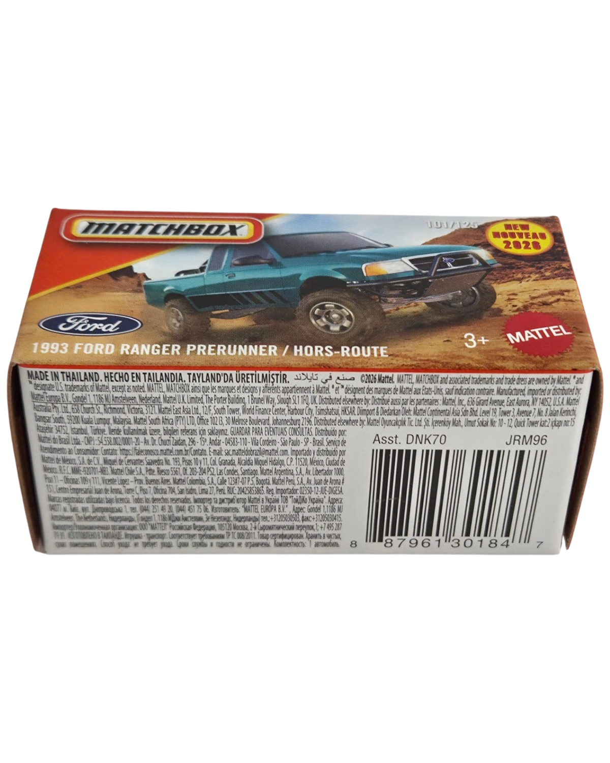 More Than Diecast Matchbox 1993 Ford Ranger Prerunner die-cast truck in original Power Grab packaging