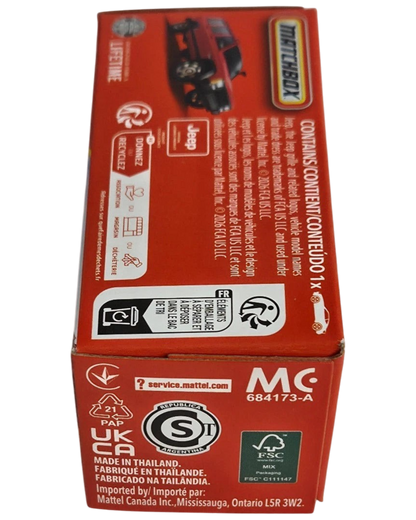 More Than Diecast 1994 Jeep Cherokee Sport red 1:64 scale die-cast SUV in original Matchbox Power Grab packaging