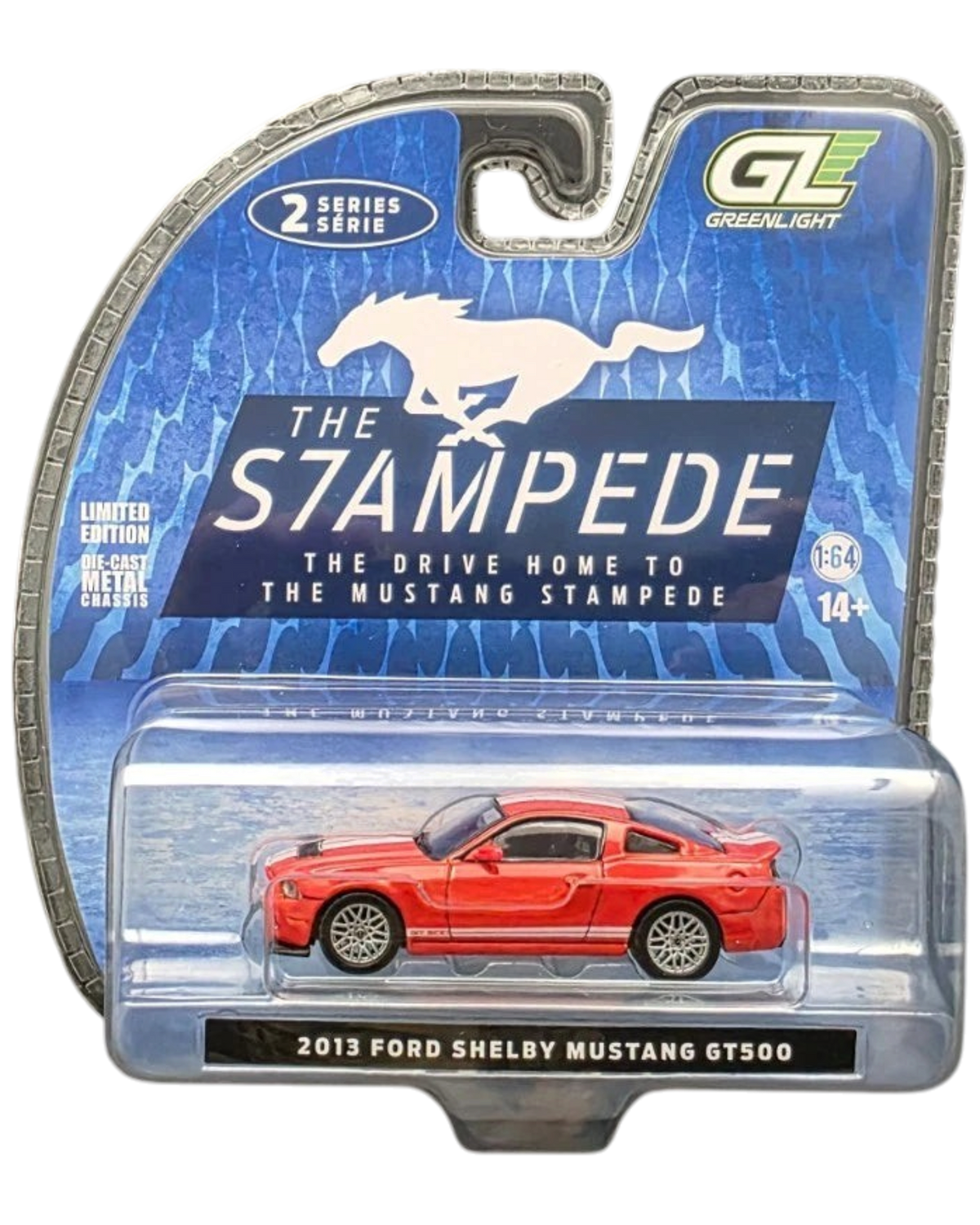 More Than Diecast 1:64 scale 2013 Ford Mustang Shelby GT500 in red from the Mustang Stampede Series 2 collection