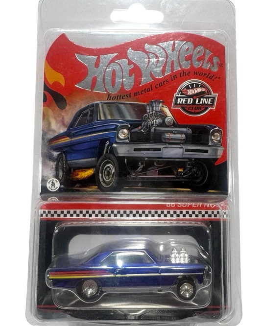 More Than Diecast 2023 Hot Wheels RLC Exclusive 66 Super Nova in blue spectraflame paint with Real Riders wheels
