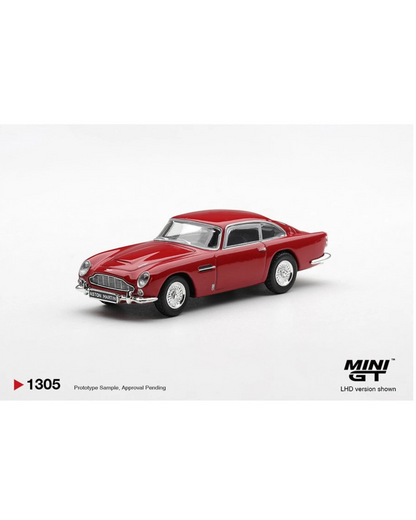 More Than Diecast Mini GT 1:64 scale Fiesta Red Aston Martin DB5 model car. Limited edition.