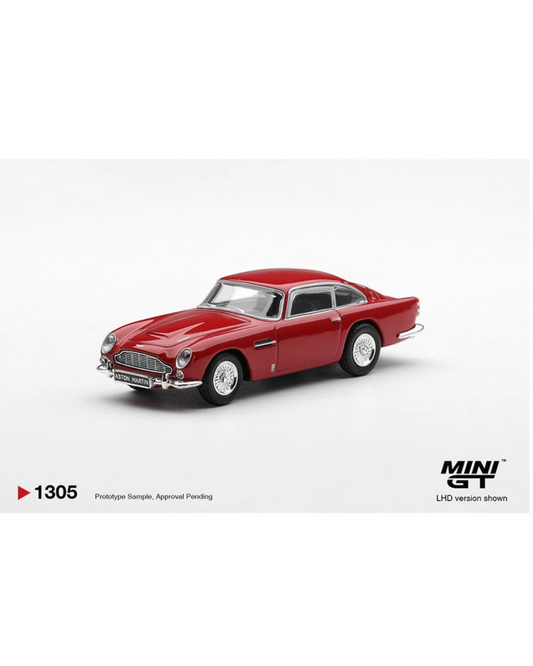 More Than Diecast Mini GT 1:64 scale Fiesta Red Aston Martin DB5 model car. Limited edition.
