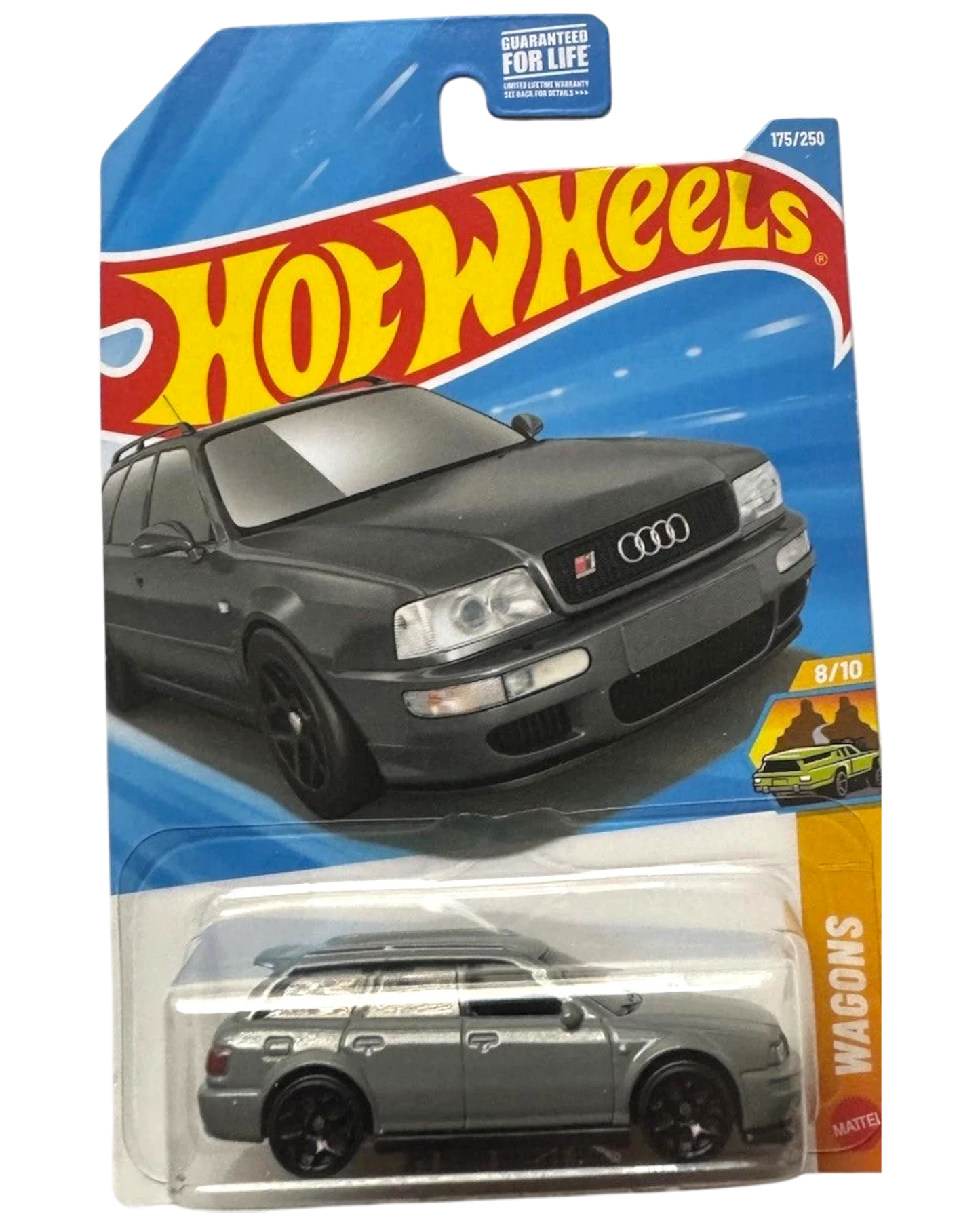 More Than Diecast Hot Wheels 84 Audi Avant RS2 silver die-cast wagon in original blister packaging
