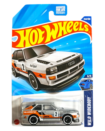 More Than Diecast Hot Wheels Treasure Hunt 84 Audi Sport Quattro die-cast car in silver with rally racing livery