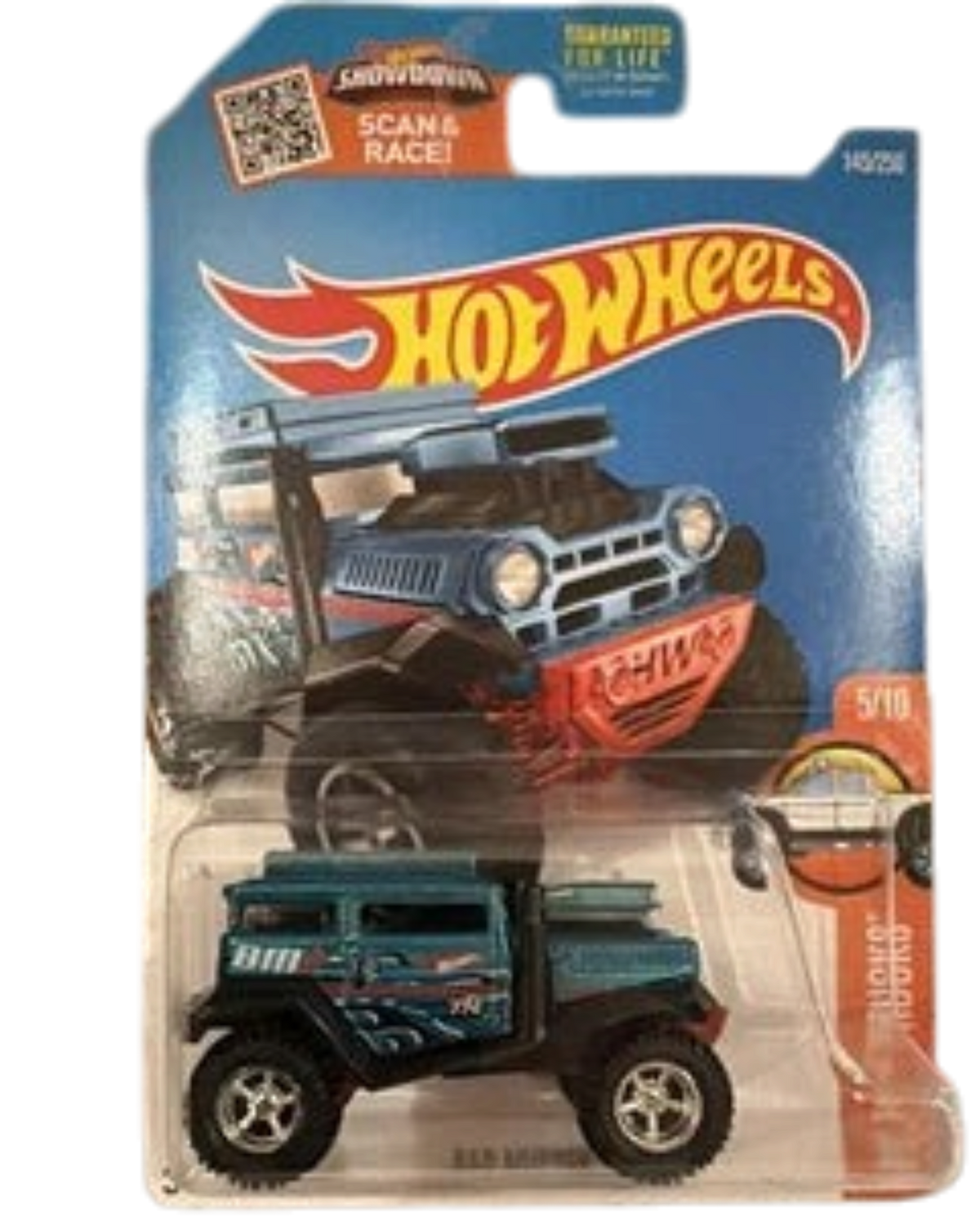More Than Diecast 2016 Hot Wheels Super Treasure Hunt Bad Mudder 2 off-road truck in blue packaging