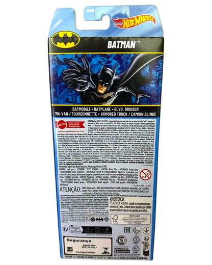 More Than Diecast Hot Wheels Batman 5-pack toy vehicle set packaging back view with product details and branding