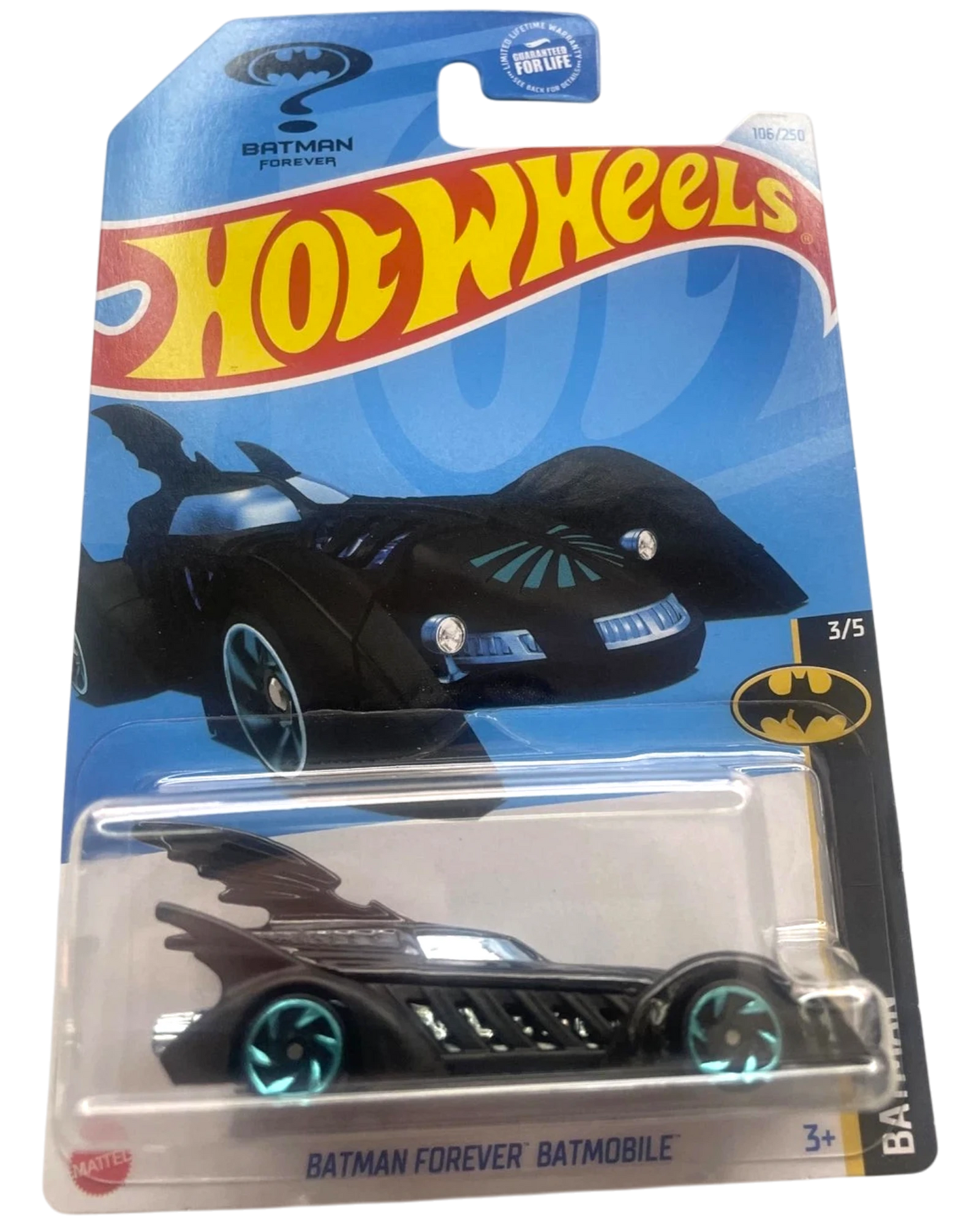 More Than Diecast Hot Wheels Batman Forever Batmobile Treasure Hunt die-cast car in black packaging
